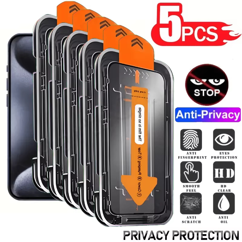 Vivo Y28 - 5 stuks stofvrije privacy gehard glasfolie