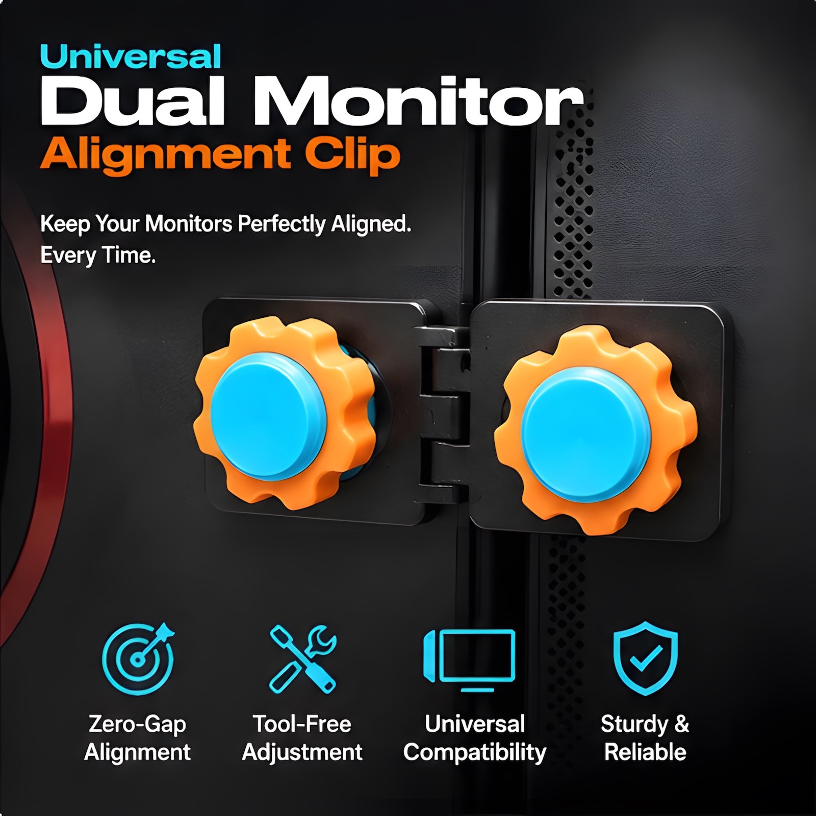 Screen Alignment Tool - Universele Dubbele Monitor Uitlijningsclip Gereedschapsloze Schermconnector