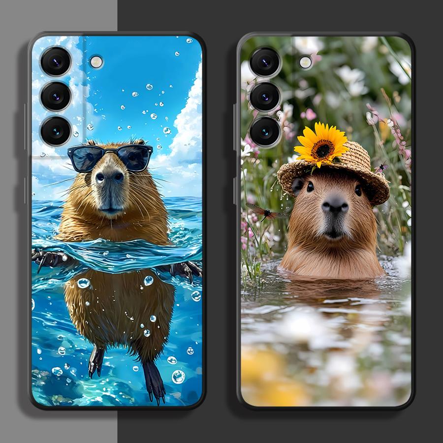 Samsung Galaxy A55 - Vakantie Capibara hoesje voor Samsung Galaxy