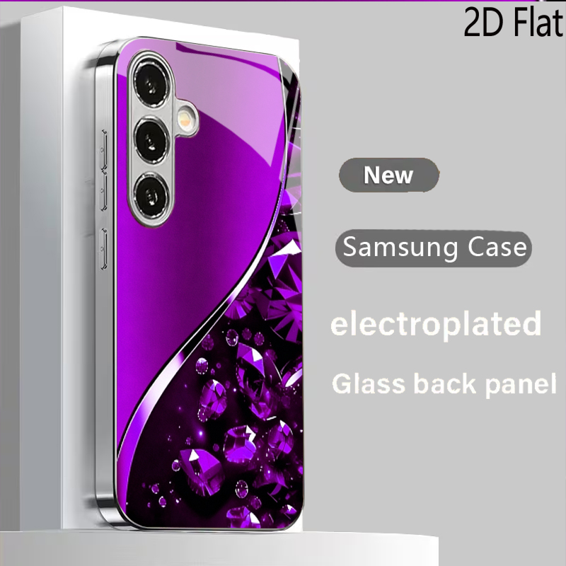 Samsung Galaxy A55 - Paarse edelsteen achtergrond voor Samsung Galaxy