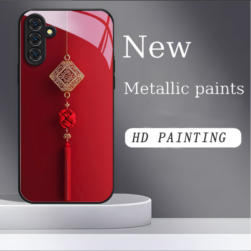 Metallic verfpatroon glazen te - Samsung Galaxy A55 recensie en prijs